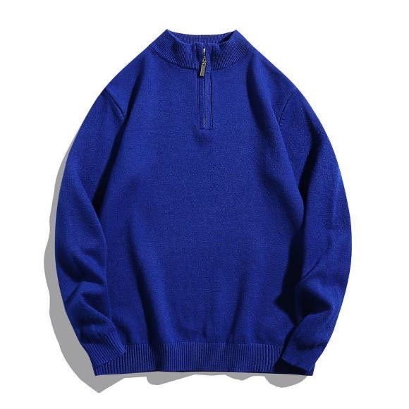 Street Wave Mens Zip Neck Stand Collar Pullover For Modern Men Comfort And Style