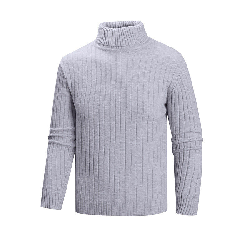 Streetwave Mens Red Ribbed Turtleneck Sweater With High Collar For Warmth Comfort And Style
