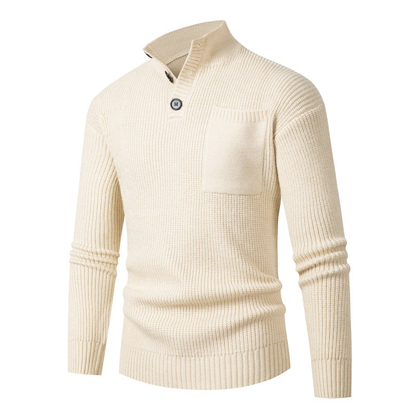 Street-Wave Men's Premium Modal Knit Sweater With Chest Pocket For Warm Comfort And Style