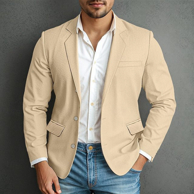 Street-Wave Men's Structured Blazer With Practical Pockets For Modern Dressy Style