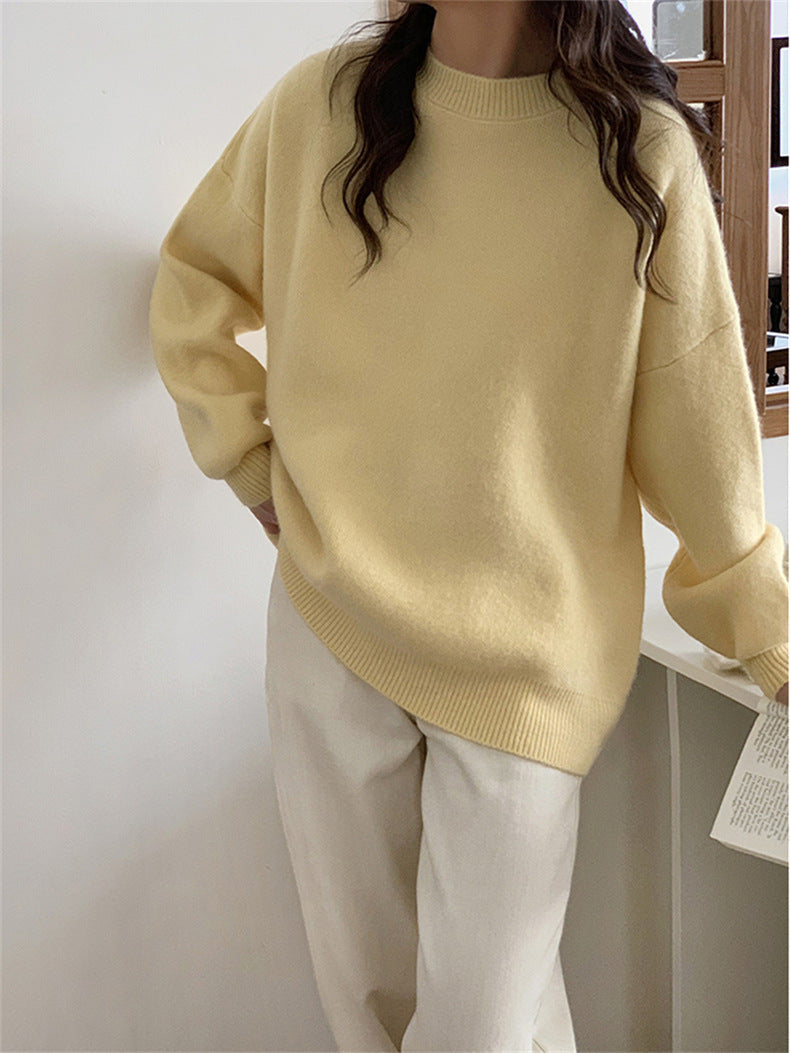 Street-Wave Women's Oversized Knit Sweater Soft Cozy Fabric For Everyday Casual Fit And Comfort