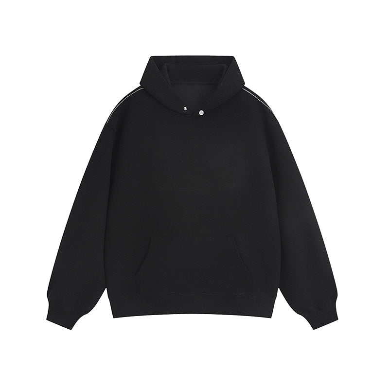 Street-wave Womens Hoodie With Snap Hood Closure And Kangaroo Pocket Cozy Comfort