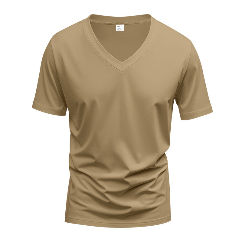 Street-Wave Men's V-Neck T-Shirt Breathable Cotton-Blend With Modern Cut For Active Wear