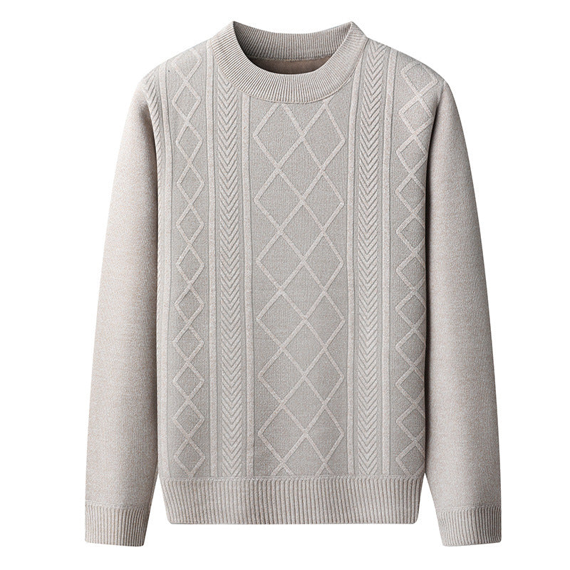 Street-Wave Men's Cable Knit Wool Blend Pullover Sweater