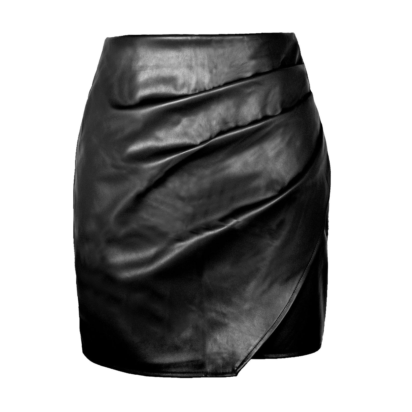 Street-wave Women's Refined Asymmetric Mini Skirt With Premium Finish, Elegant And Trendy