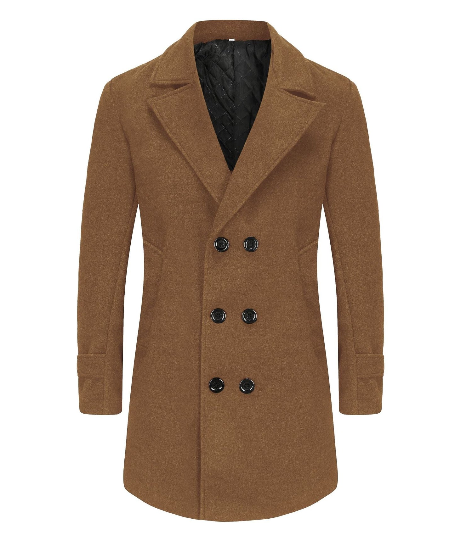 Street-wave Wool Double-Breasted Coat For Men Timeless Warmth And Elegant Style Premium