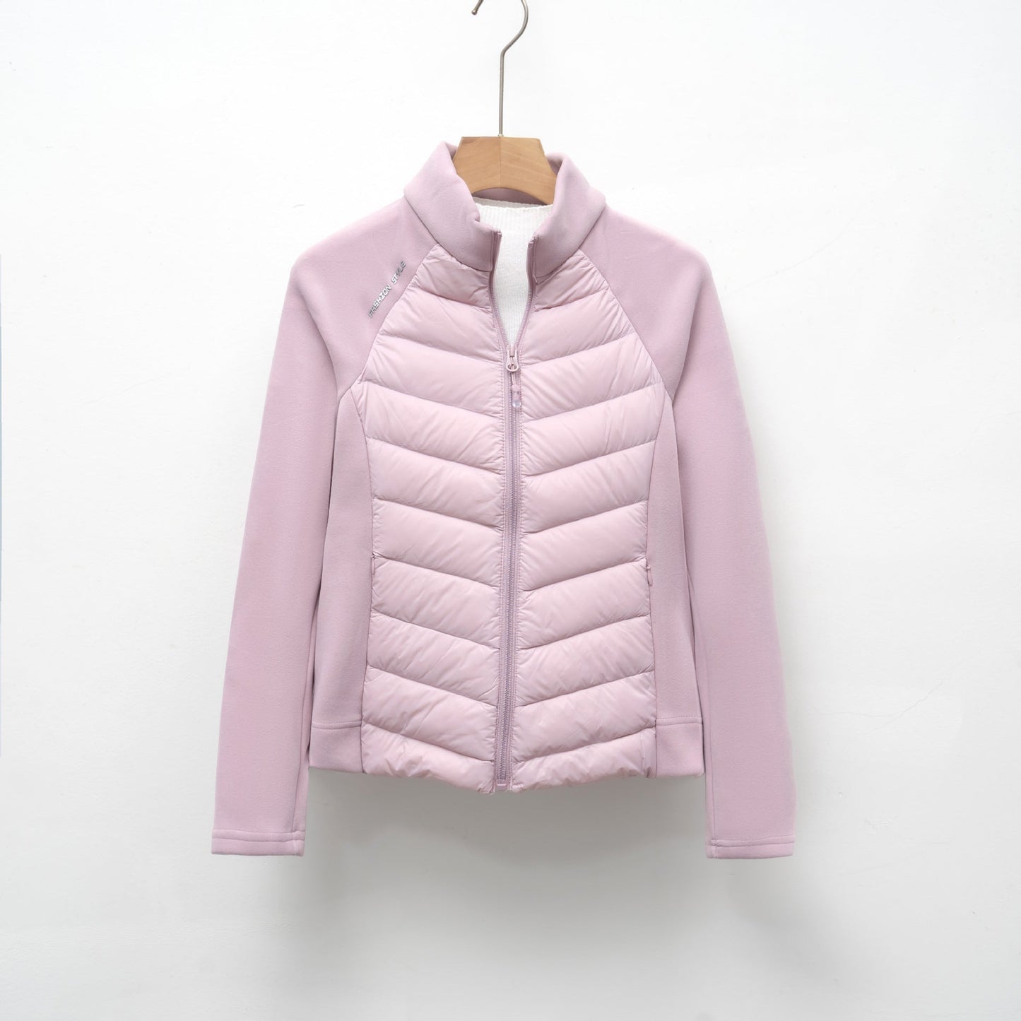 Street Wave Womens Quilted Sport Jacket With High Collar And Functional Zip Pockets For Active Women