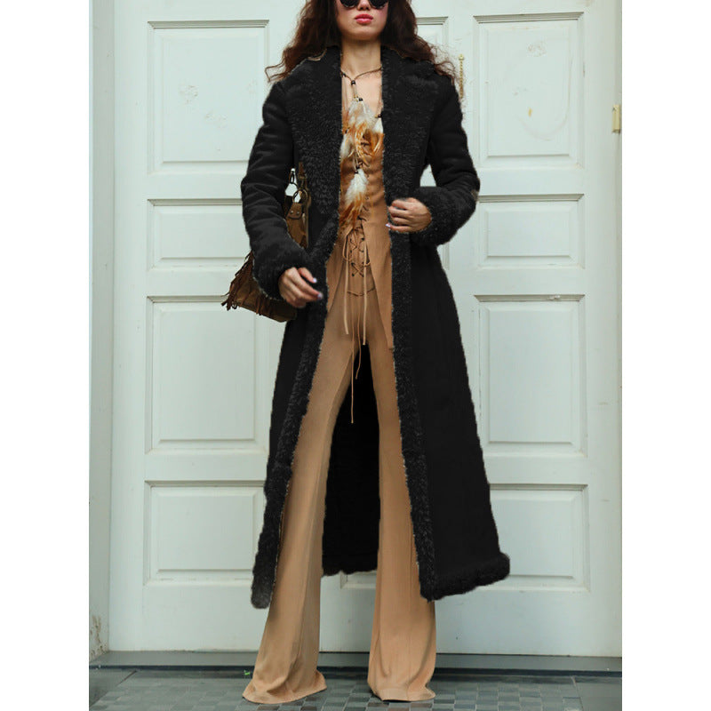 Street-Wave Women Luxury Faux Fur Coat With Plush Shearling Lining For Cold Weather