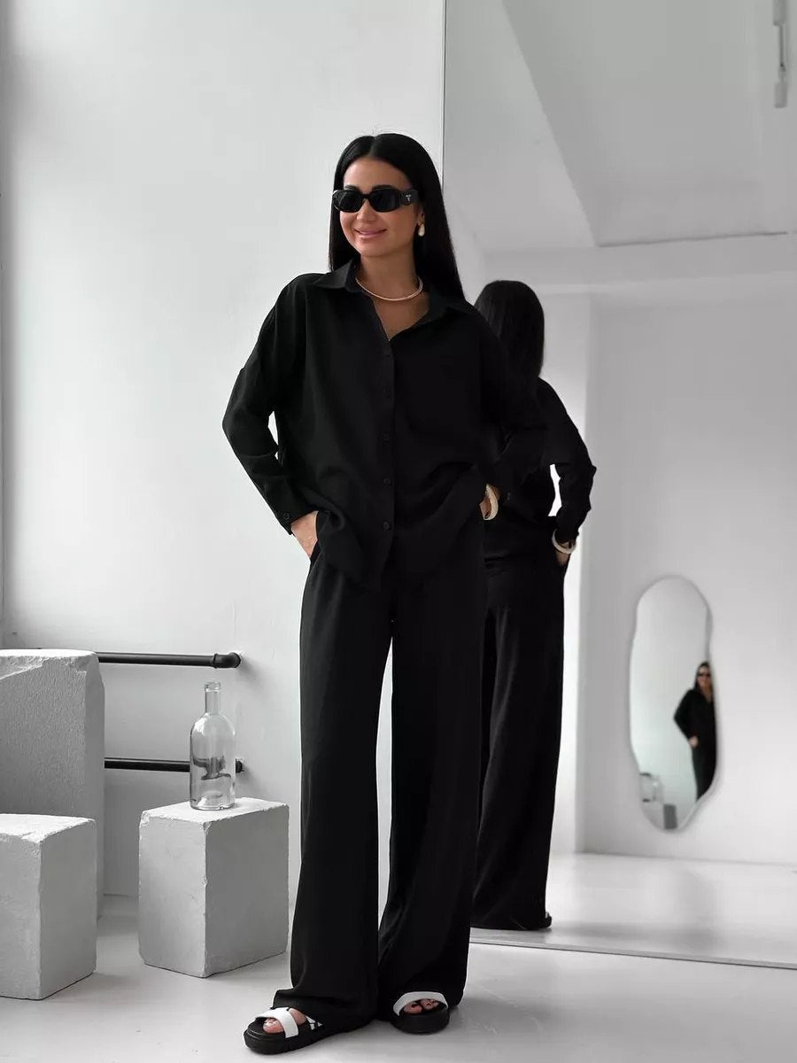 Street-Wave Womens Oversized Blouse With Pockets Lightweight Casual Top For Everyday Comfort