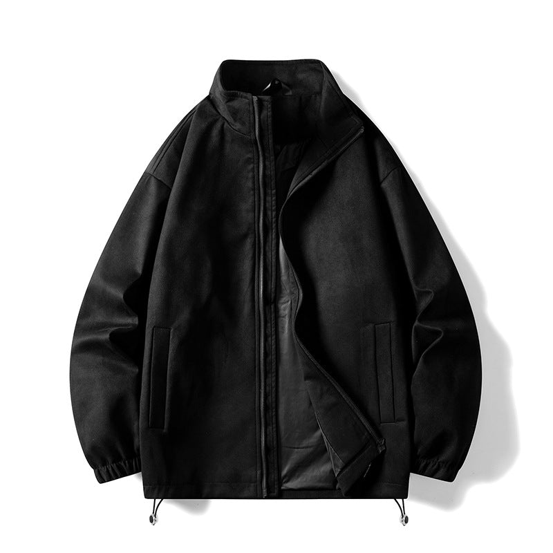 Street-wave Men's Fleece Jacket With Elastic Cuffs And Practical Pockets For Warm Comfort