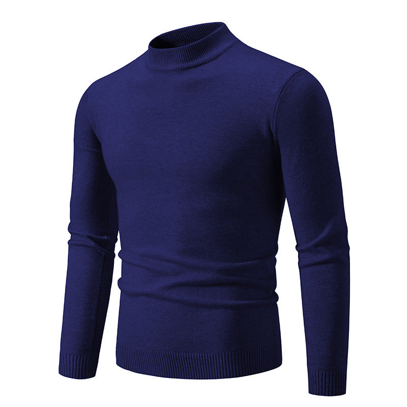 Street-Wave Mens Elegant Fine Knit Turtleneck Sweater Breathable Comfort For Cool Days
