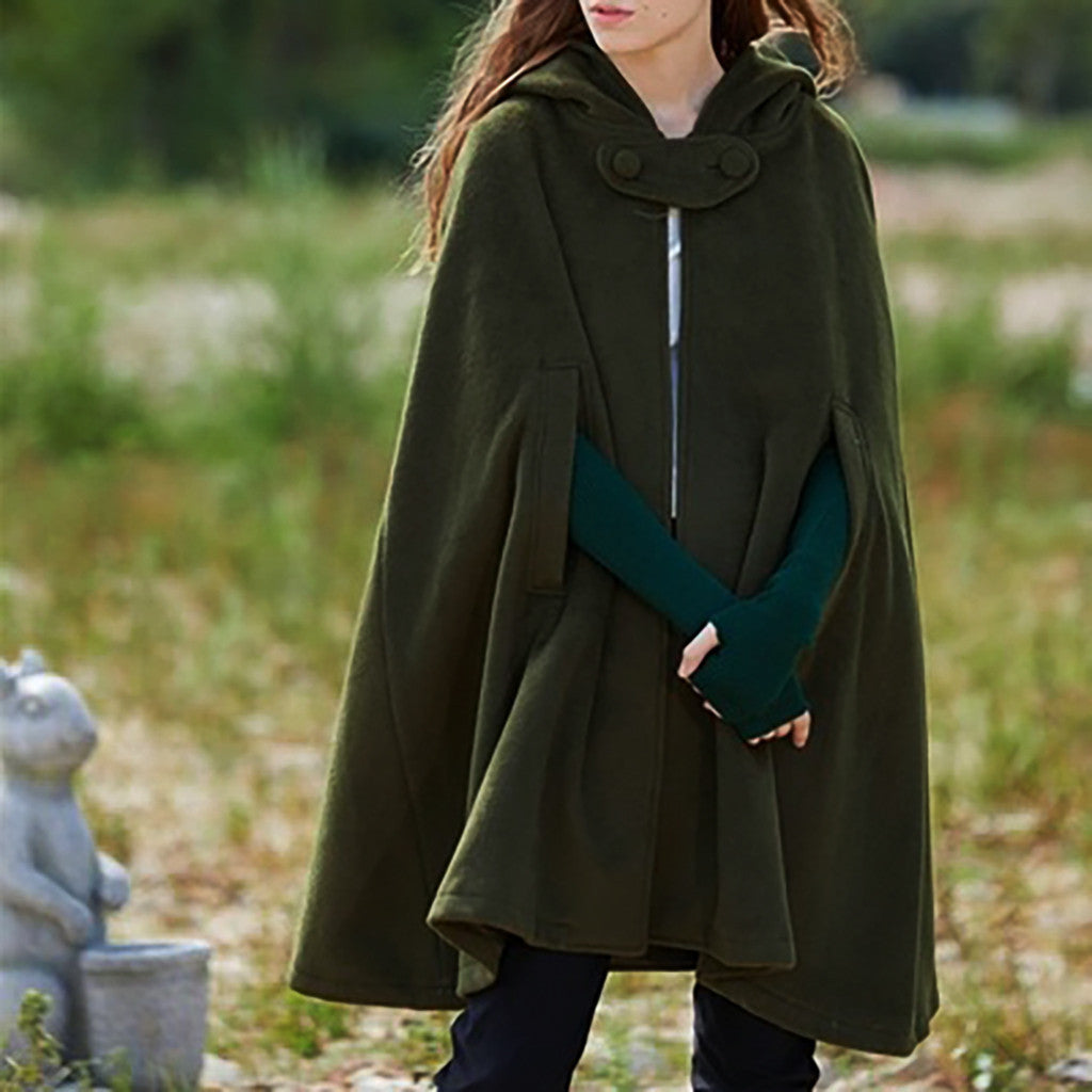 Street Wave Women's Hooded Poncho Cape Luxurious Soft Warmth Versatile All Season Cloak