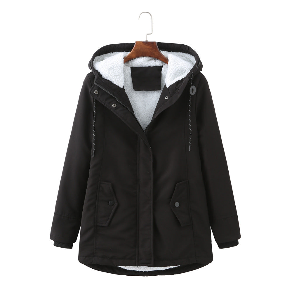 Street-Wave Aurora Lambswool Parka For Women Ultra Warmth Waist-Defining Fit Fleece-Lined Hood