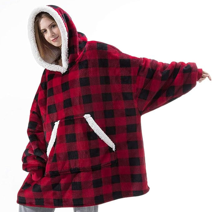 Streetwave Cozy Hoodie Poncho For Women With Soft Fleece Lining And Practical Pockets