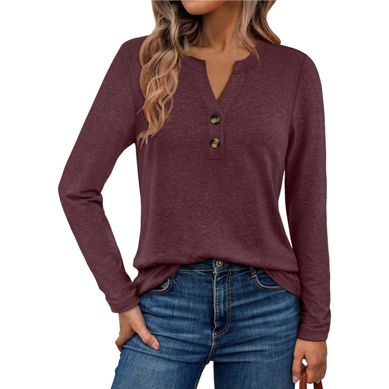 Street-wave Women's Long Sleeve Shirt With Button Details For Everyday Chic And Effortless Style