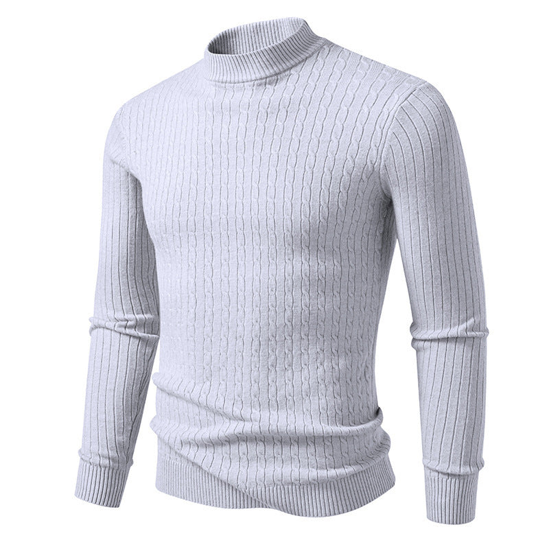 Mens Turtleneck Sweater With Structured Knit By Street Wave For Men Premium Warmth