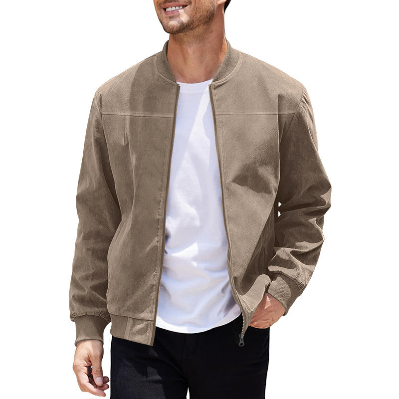 Street-wave Bomber Jacket For Men With Sporty Cut Stylish Versatile Everyday Essential