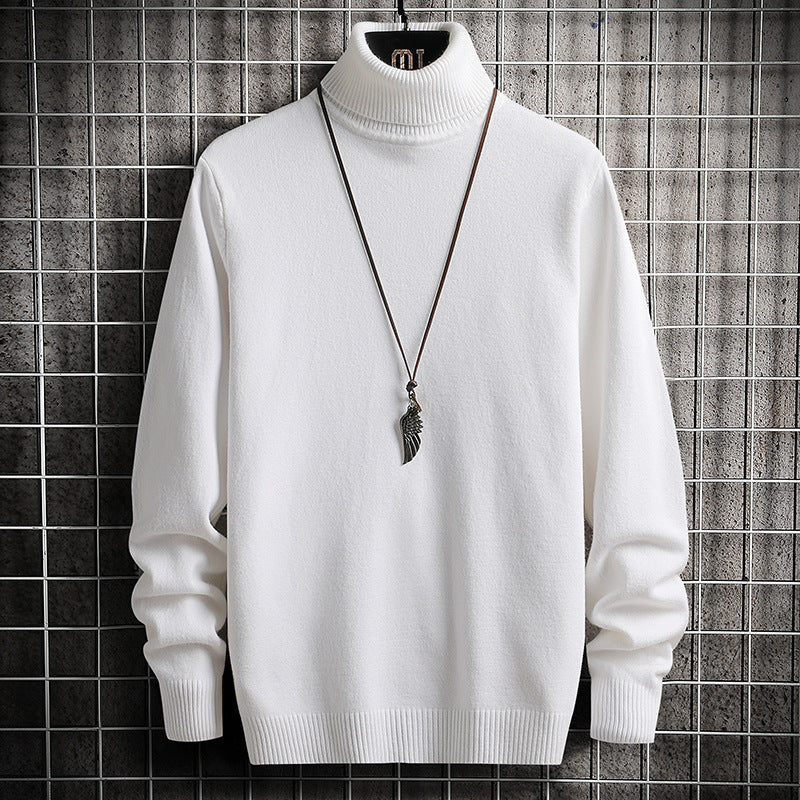 Street-wave Mens Turtleneck Sweater Comfortable Warm Cotton Blend Cozy Fit For Men
