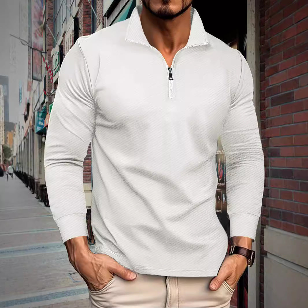 Street-Wave Mens Functional Zip Up Pullover For Active Athletes Breathable Performance