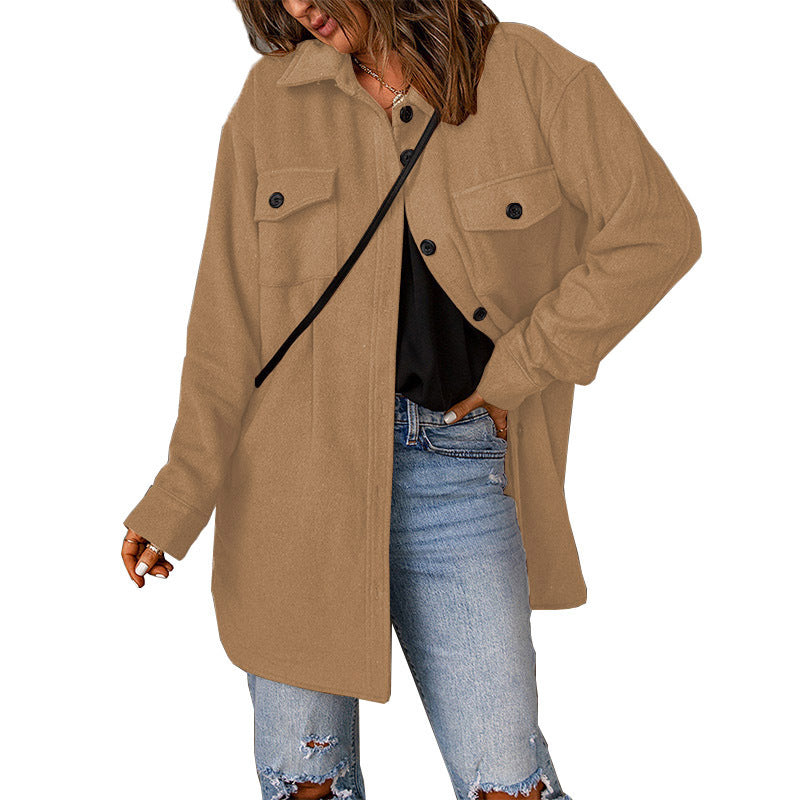 Street Wave Plus Size Shirt Jacket With Functional Pockets For Curvy Women Casual Yet Stylish
