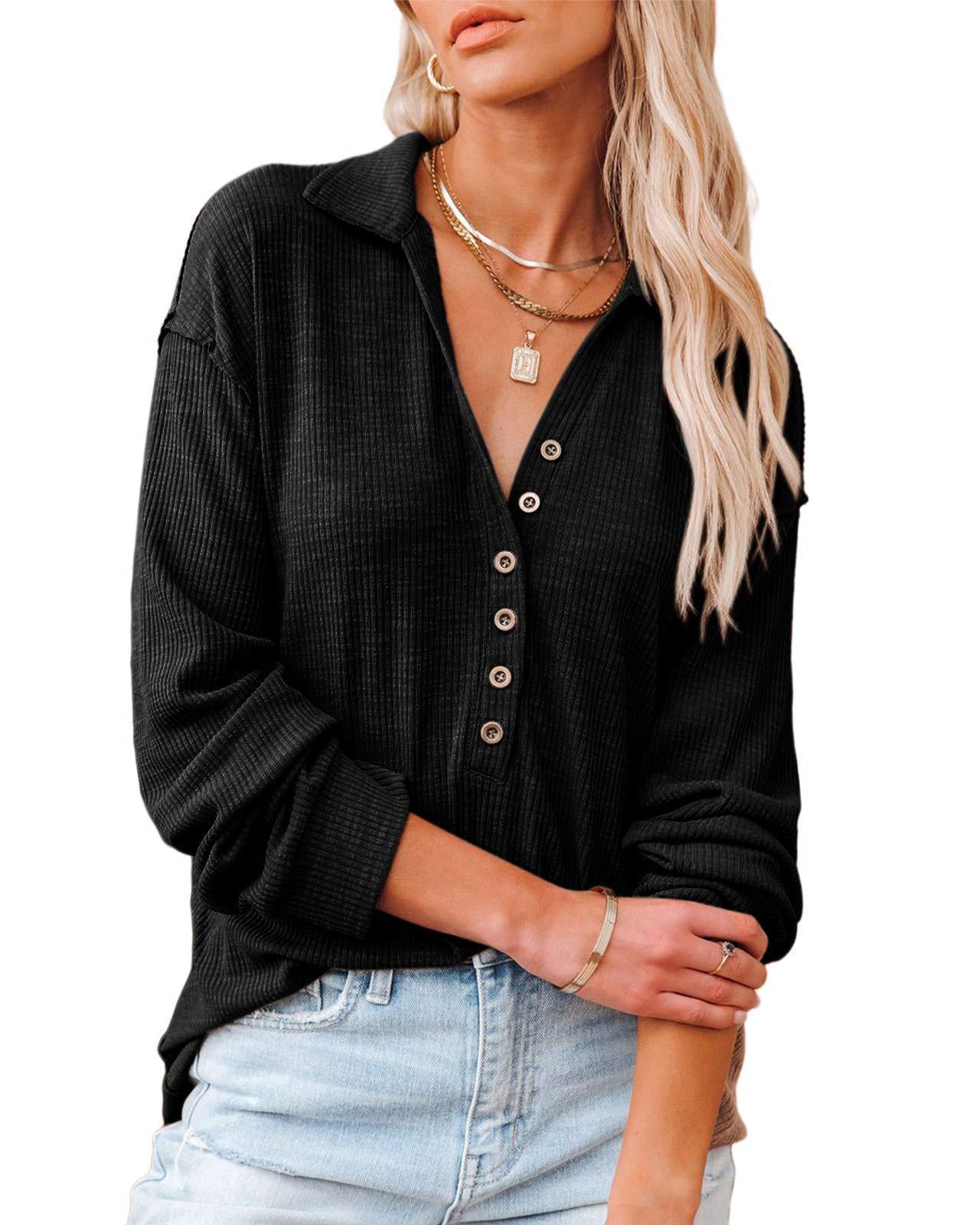 Street-wave Women's Button Front Shirt With Textured Pattern For Casual Comfort