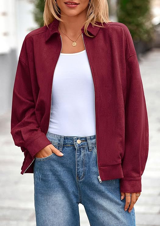 Street-wave Womens Casual Transitional Jacket With High Collar Zipper Versatile Everyday Wear