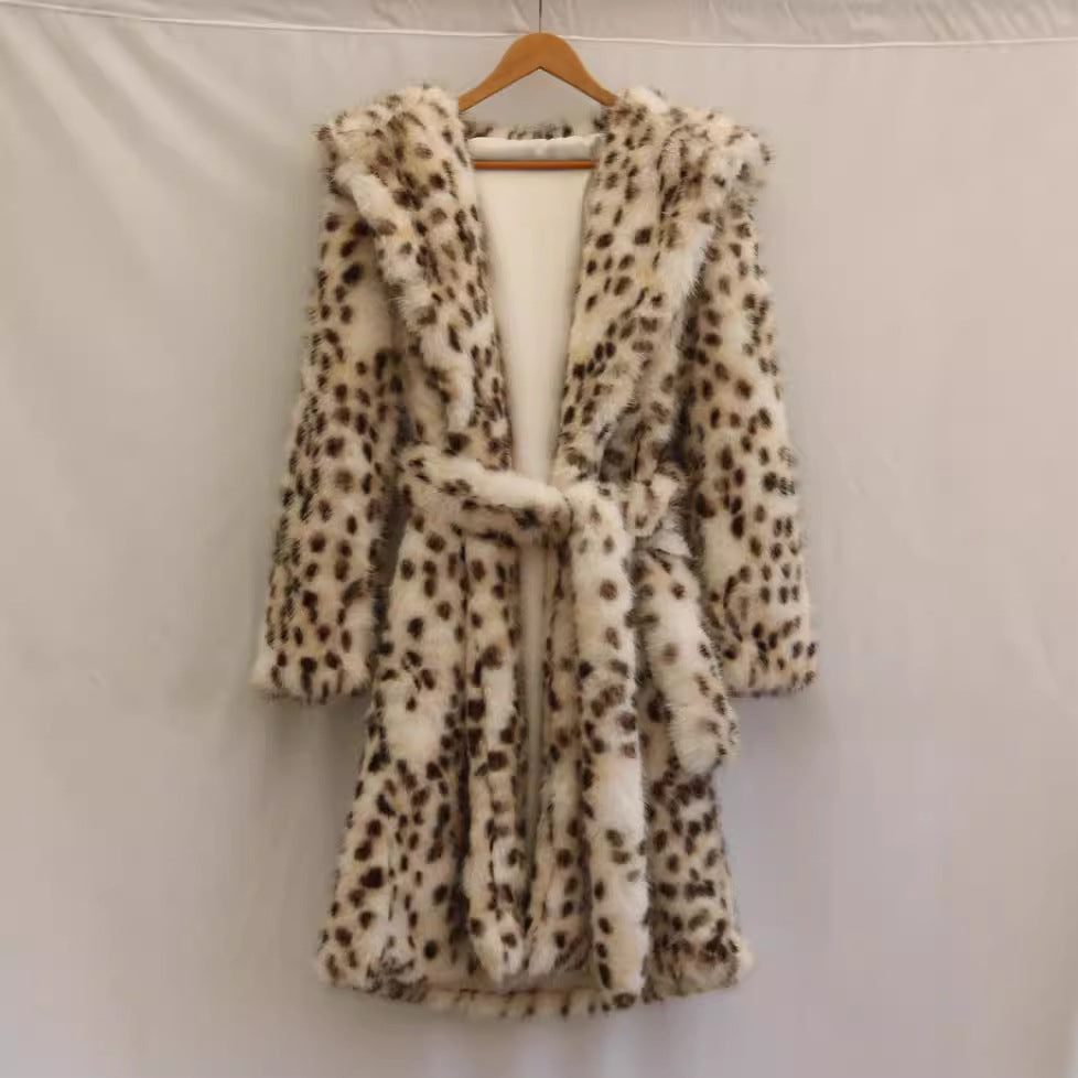 Plush Fur Bathrobe For Women By Street Wave Cozy Warm Lounge Robe At Home Everyday