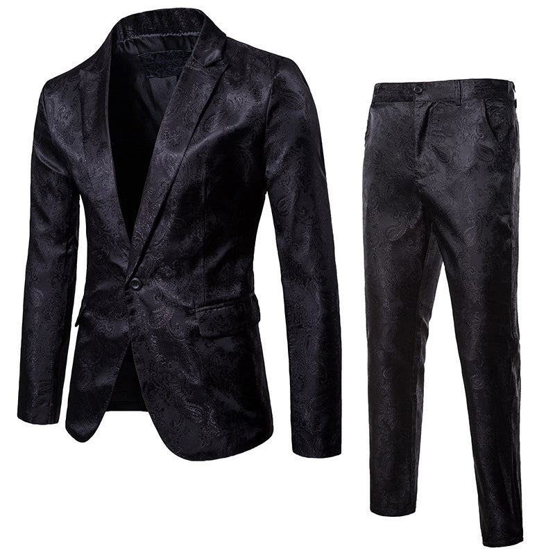 Street Wave Mens Elegant Paisley Suit Set For Formal Occasions Premium Comfort All Day