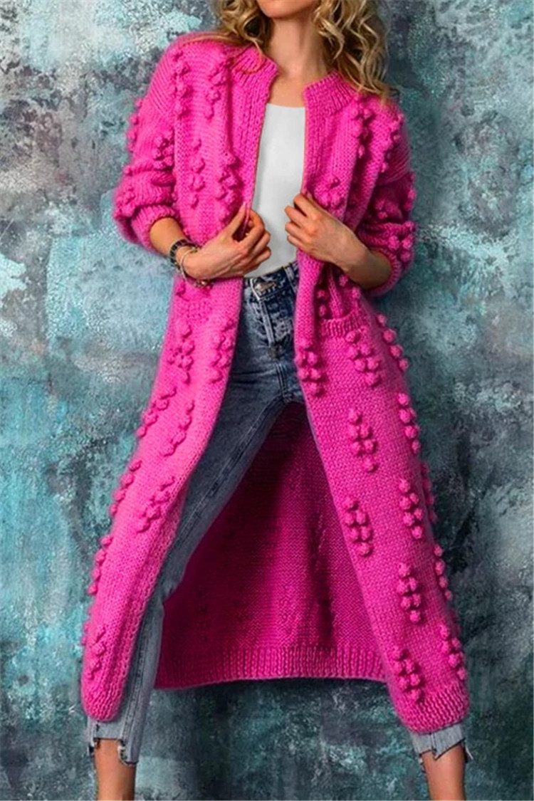 Street Wave Womens Long Knit Vest With Cozy Warmth And Subtle 3D Textured Details For All Day Chic