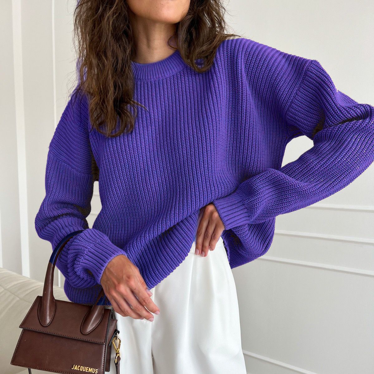 Streetwave Women Oversized Knit Sweater With Structured Pattern For Cozy Everyday Wear