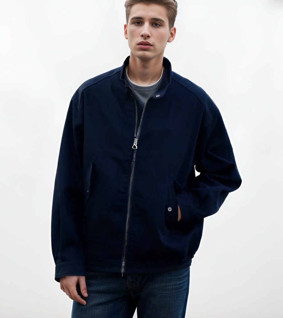 Street-Wave Mens Versatile Bomber Jacket With Practical Pockets For Men Durable Fabric