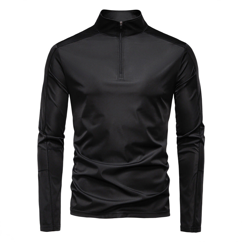 Mens Functional Shirt With Short Zip For Active Men Street-Wave Dry Comfort Performance