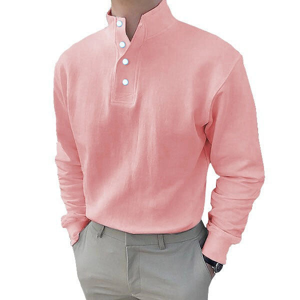 Street Wave Mens Henley Shirt Premium Soft Cotton Blend