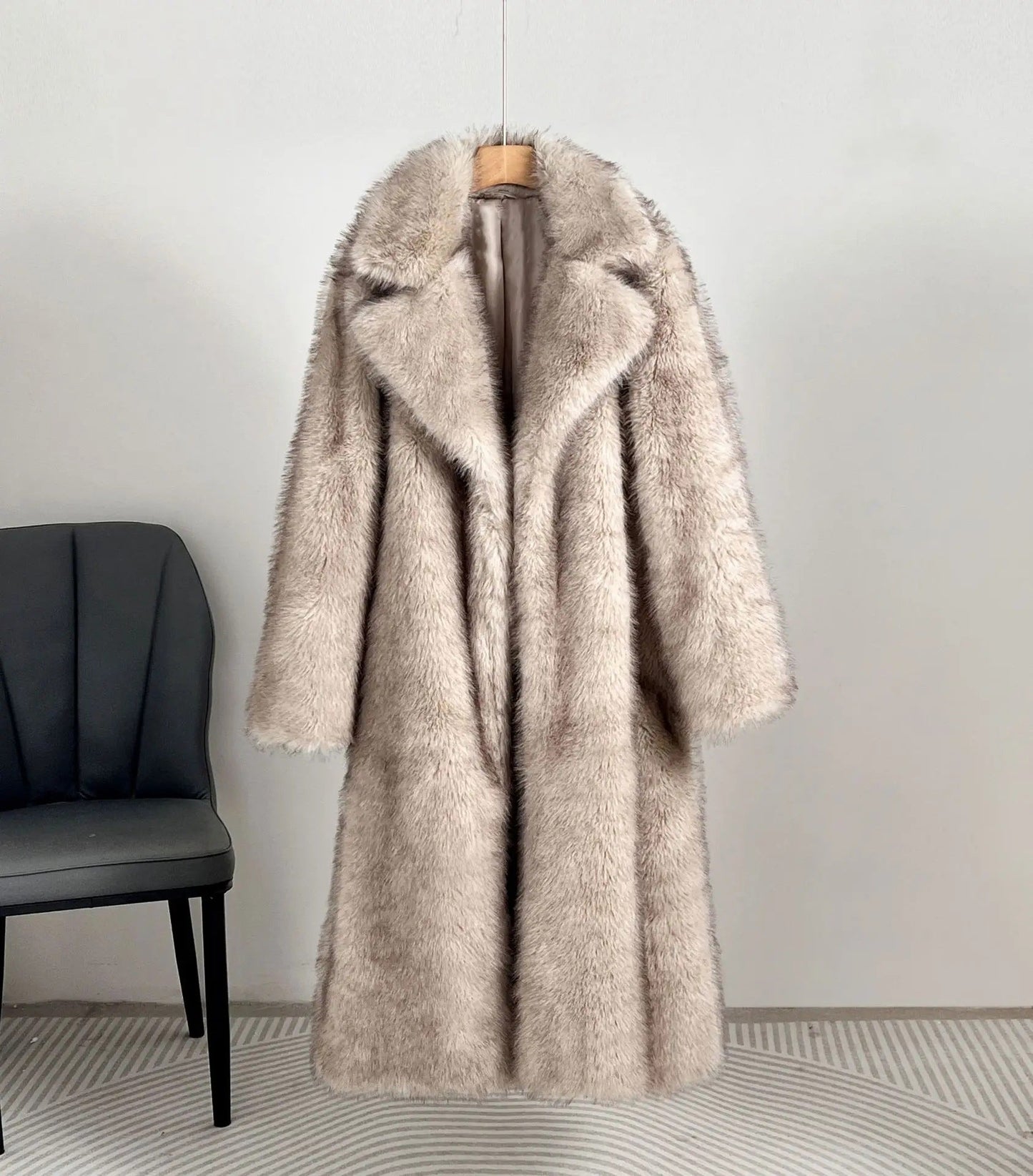 Street Wave Luxury Faux Fur Coat For Women Oversized Cozy Warmth Chic Streetwear
