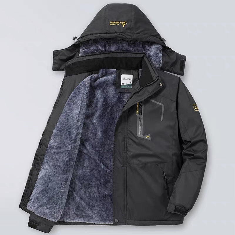 Nordisk Flair Mens Waterproof Hooded Jacket Wind Resistant With Zip Pockets