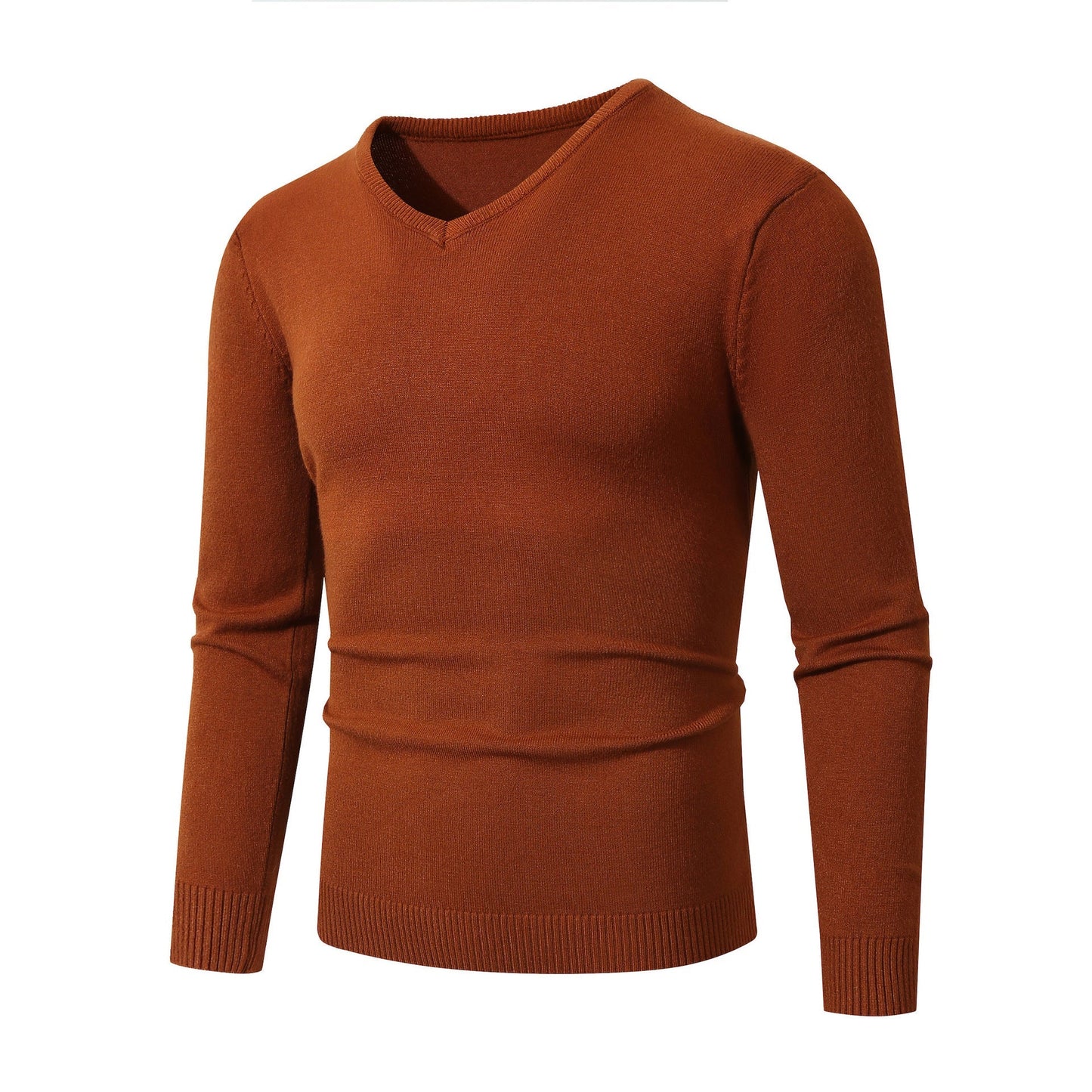 Street-Wave Mens V Neck Fine Knit Sweater Versatile Comfort For Smart Casual Looks