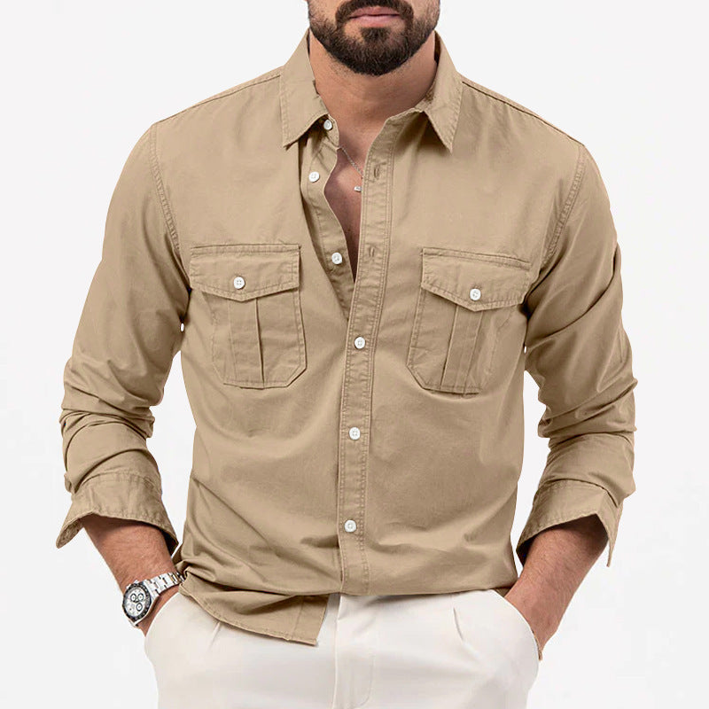 Streetwave Men's Cotton Shirt With Patch Pockets For Style Conscious Men Premium Everyday Wear For Office And Casual