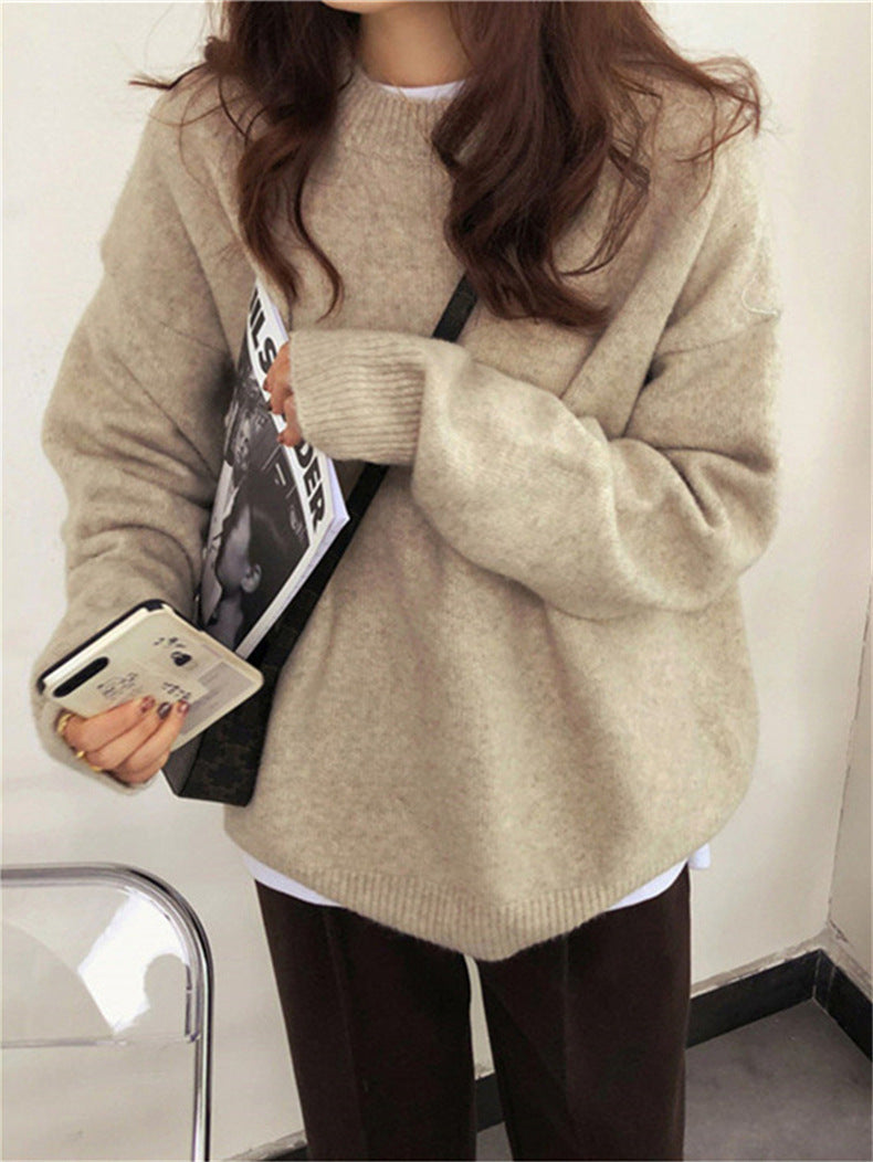 Street-Wave Women's Oversized Knit Sweater Soft Cozy Fabric For Everyday Casual Fit And Comfort