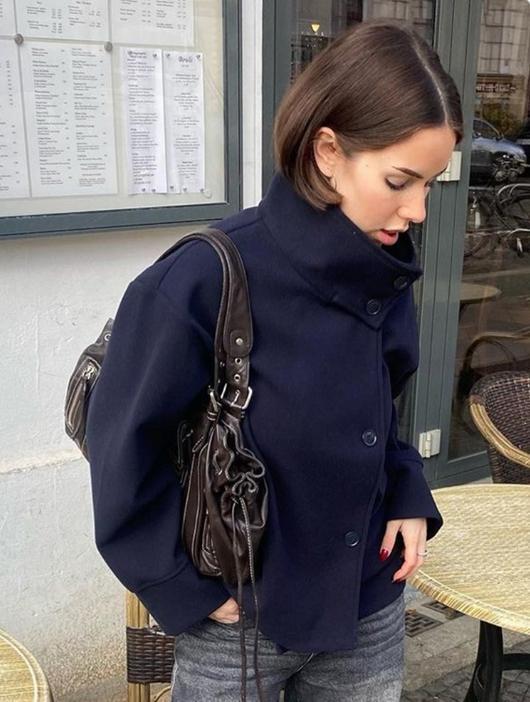 Street-Wave Women Wool Jacket With Structured Collar And Elegant Tailored Fit For Office And Casual Wear