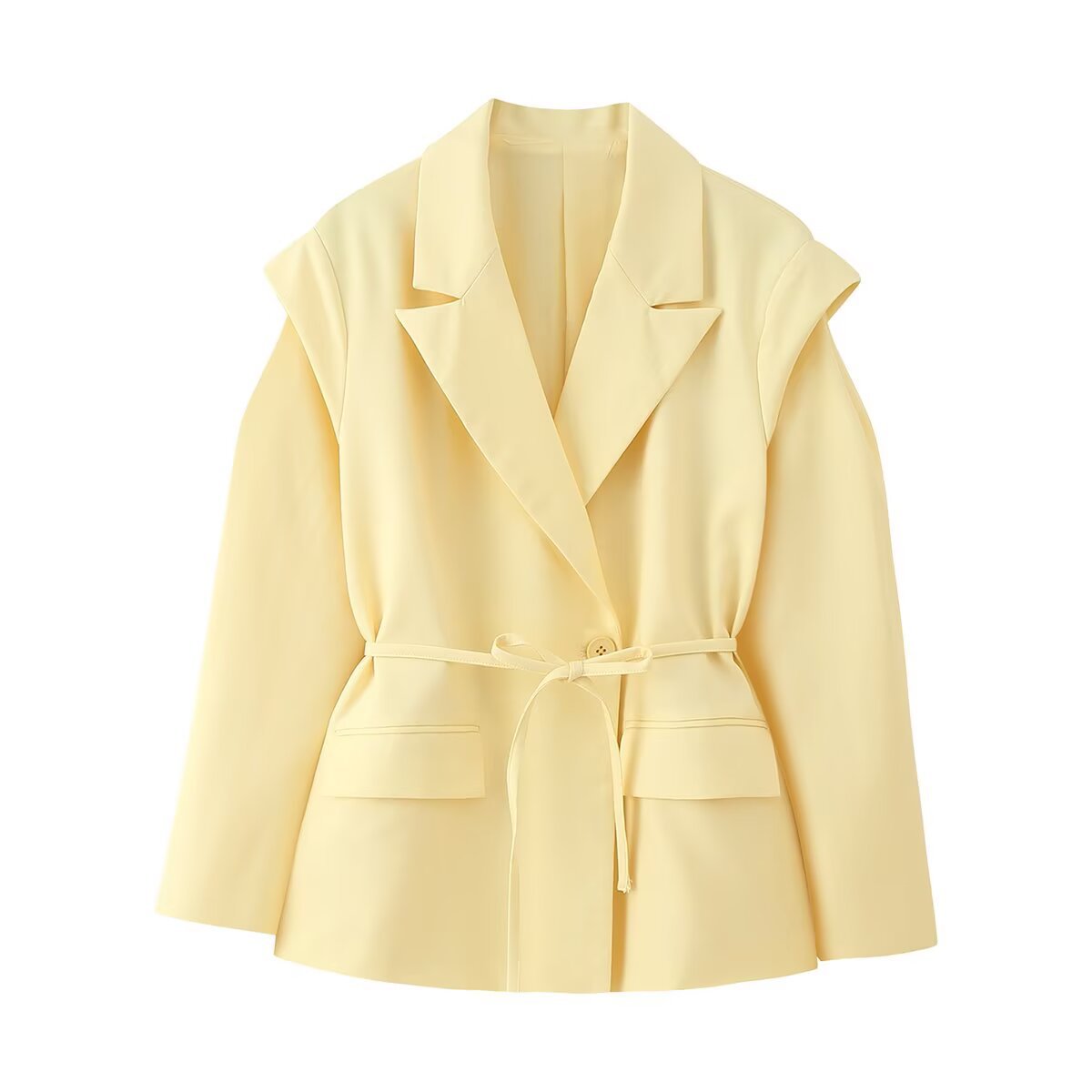 Street-Wave Women's Oversized Blazer With Belt Detail Elegant Versatile Style Chic Everyday