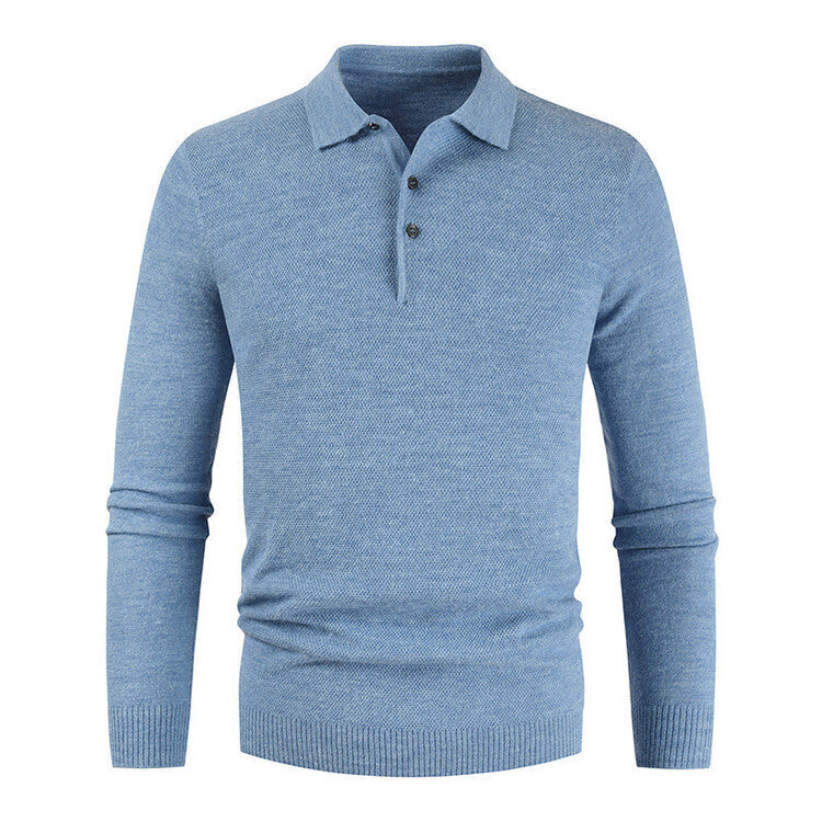 Street Wave Mens Long Sleeve Polo Shirt For Men With Breathable Cotton Comfort Timeless Everyday Wear