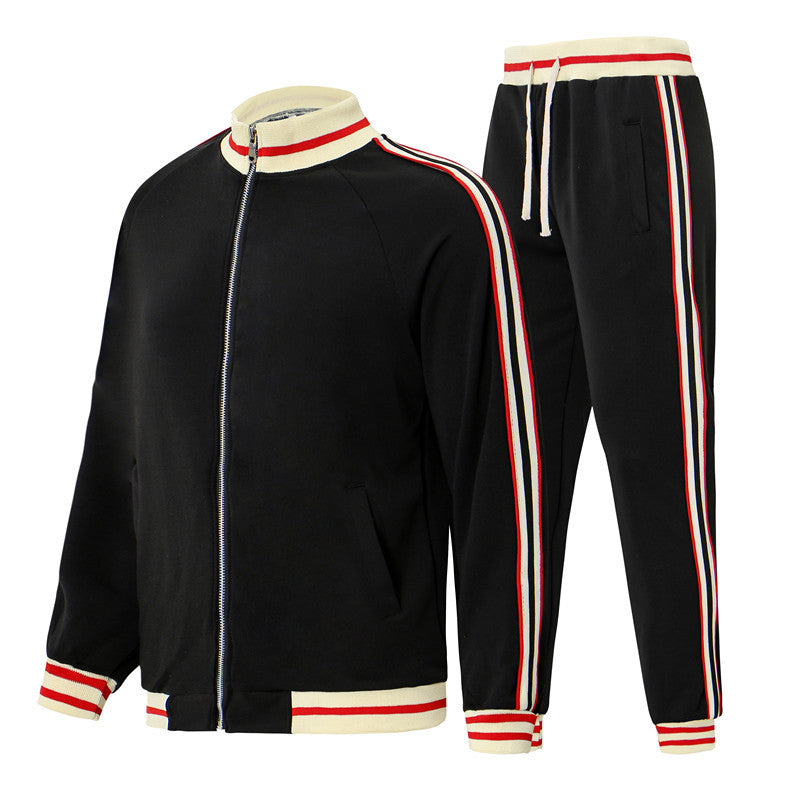 Street-wave Men's Tracksuit With Modern Design And Functional Details For Sports And Leisure