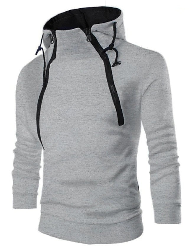 Street-wave Men's Zip Hoodie Modern with Practical Zipper Versatile for Active and Everyday Wear