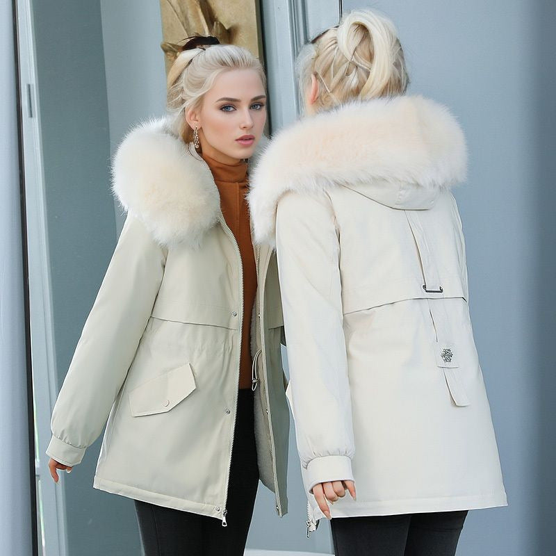 Street-wave Womens Insulated Winter Parka With Luxurious Faux Fur Collar And Warm Lining