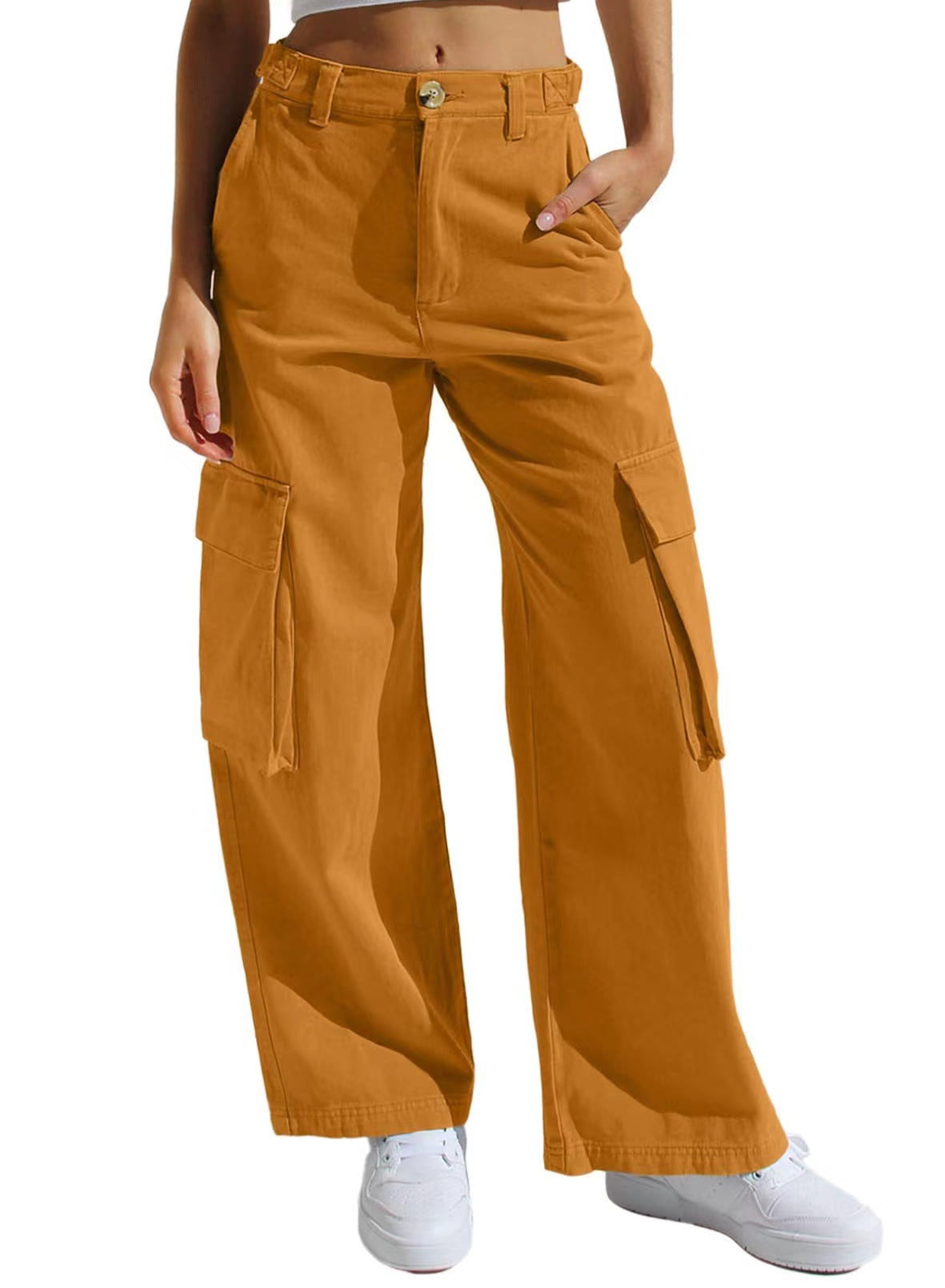 Street-Wave Women Cargo Pants Versatile Utility Trousers With Large Cargo Pockets