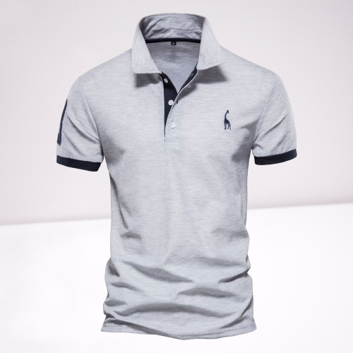 Bonafita Adel Mens Polo Shirt StreetWave Navy With Orange Trim Premium Cotton Elegant Comfort