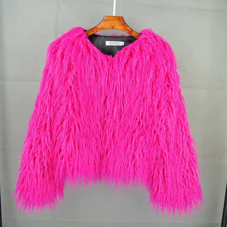 Street-Wave Womens Statement Fleece Jacket With Voluminous Look For Modern Street Style Comfort