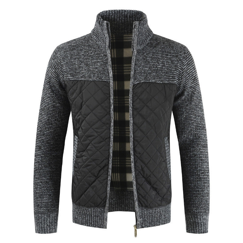 Men's Quilted Jacket With Knit Details Street-wave All-Season Comfort Engineered For Modern Men