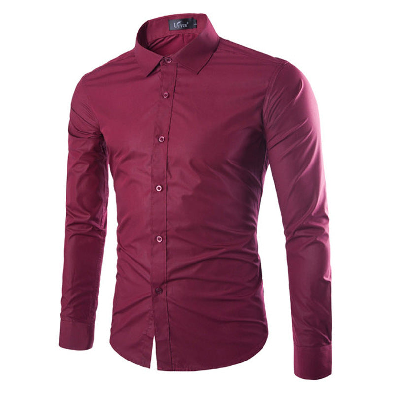 Streetwave Mens Elegant Long Sleeve Dress Shirt For Daily And Formal Wear With Smart Comfort