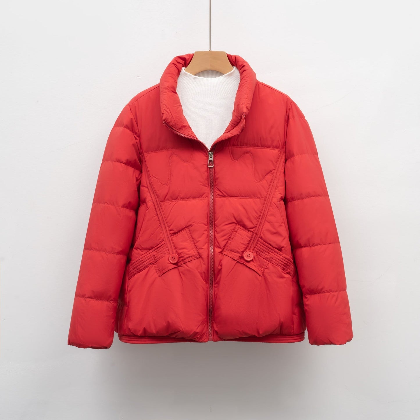 Street-Wave Women's Quilted Winter Jacket With High Collar And Practical Pockets